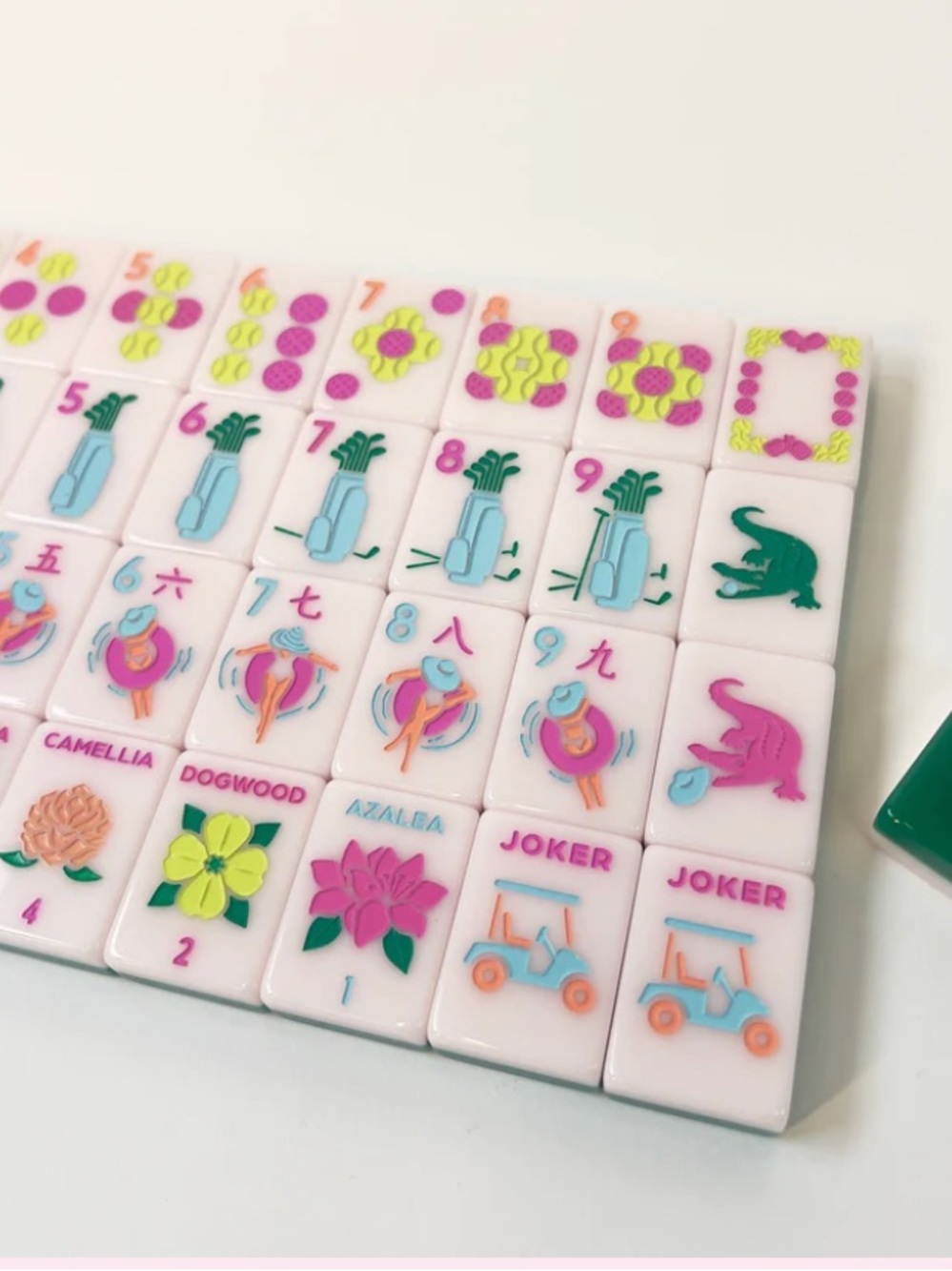 Charleston Mahjong Club- The Country Club Tiles and Bag